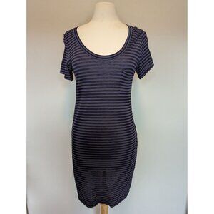 Tobi Womens Striped Short Sleeve Dress M